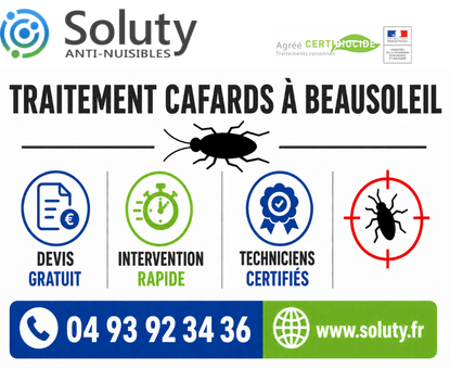infographie de notre ENTREPRISE DE TRAITEMENT ANTI BLATTES À Beausoleil avec devis gratuit + intervention rapide + techniciens certifiés + numéro de téléphone + adresse mail

