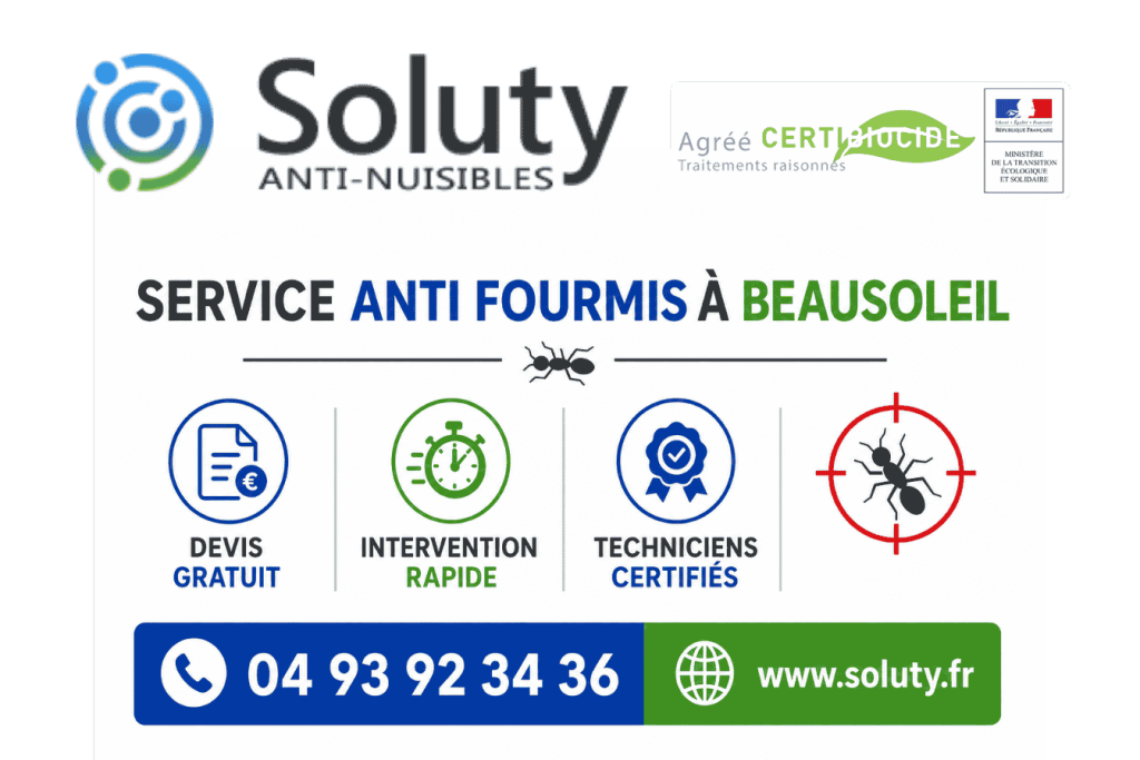 infographie de notre ENTREPRISE DE TRAITEMENT ANTI FOURMIS À Beausoleil avec devis gratuit + intervention rapide + techniciens certifiés + numéro de téléphone + adresse mail
