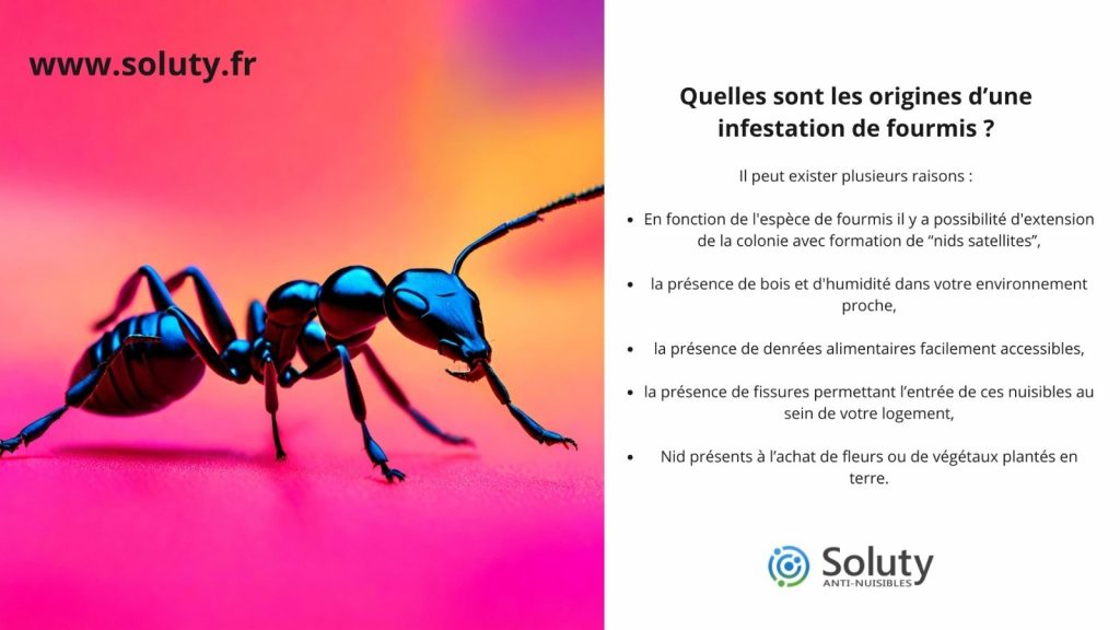 l'origine d'une infestation de fourmis